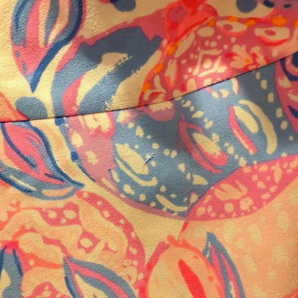 Lilly Pulitzer Kipton one shoulder romper Pink Isle Snappy Turtle size 2